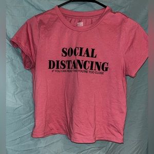 Social Distancing cropped shirt